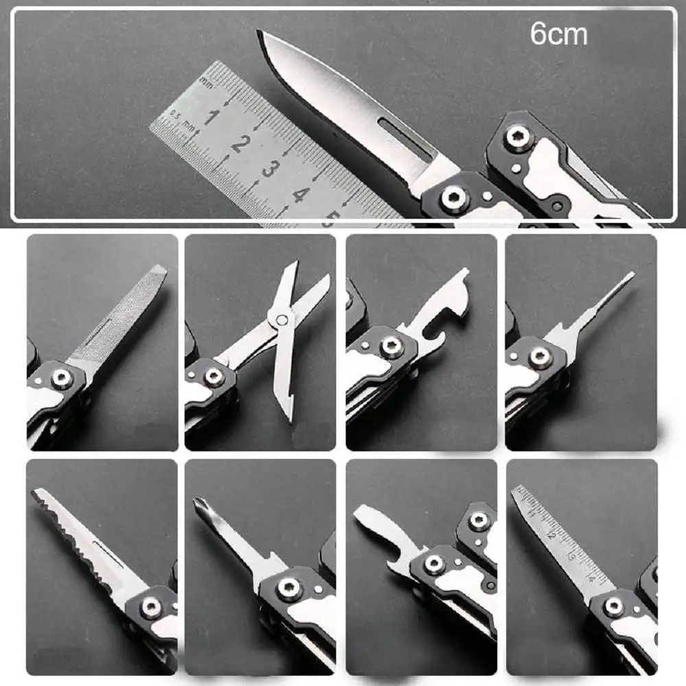 Daicamping DL8 Multitools Multi Knives Wire Cutter Outdoor Clip Stainless MultiFunctional Folding Tools Pliers Army Swiss Blade