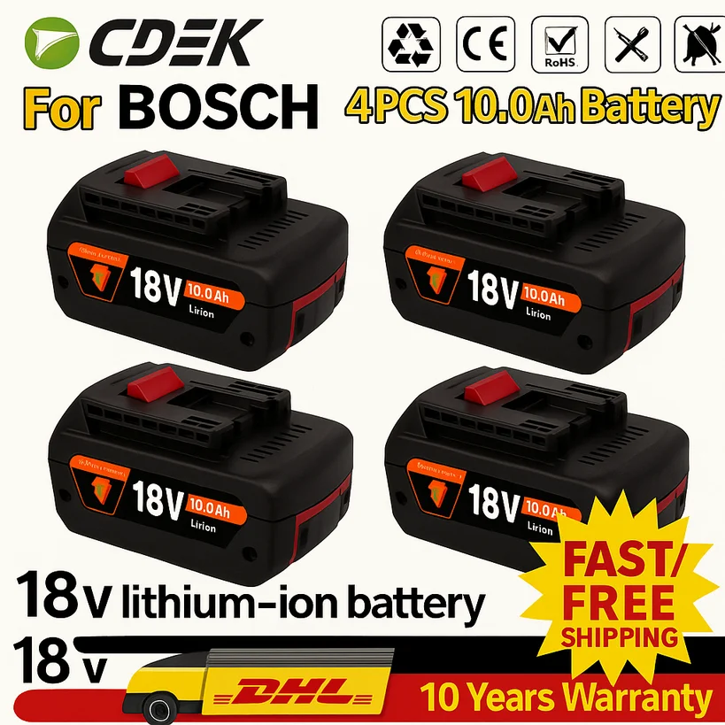 

For Bosch 18V Battery Replacement Pack BAT609 BAT618 BAT614 Compatible Cordless Drill Driver Impact Wrench Tools Rechargeable
