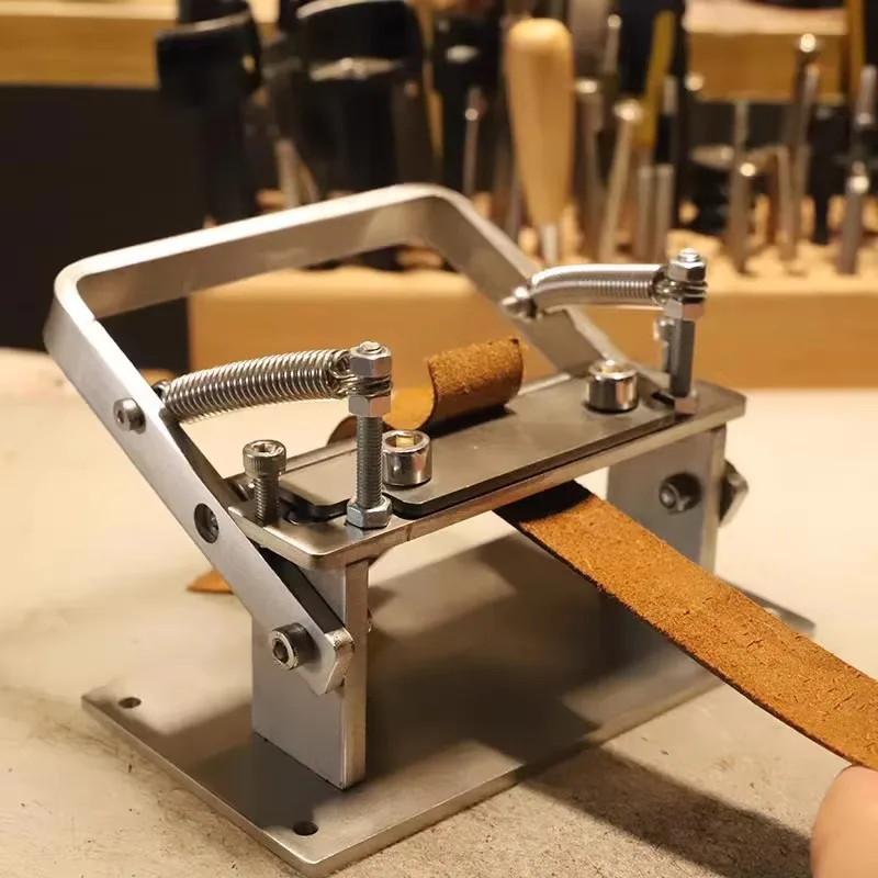 Manual Cowhide Leather Splitter Machine Cutting Peeler Tools 304 Stainless Craft Leather Leather Strips Belt Thinning Machine