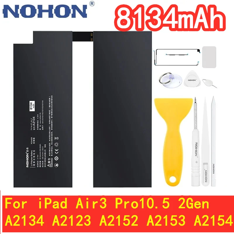 NOHON Lithium Polymer Bateria For iPad Air 3 Pro A2134 A2123 A2152 A2153 A2154 10.5 inch 2 Tablet Battery Generation Replacement