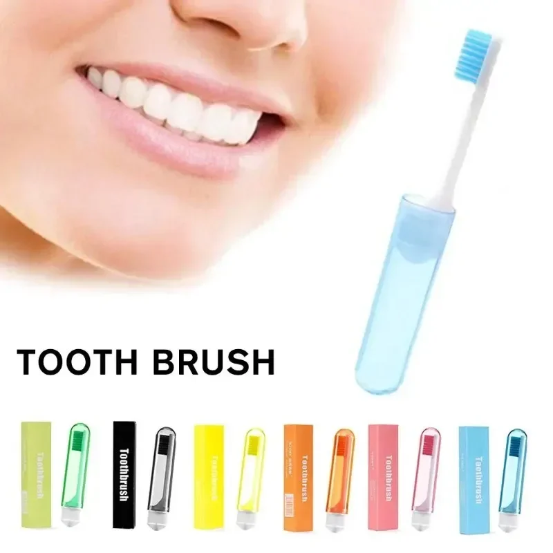 

Hot Sale Folding Portable Travel Toothbrush Outdoor Camping Soft Tooth Brush Oral Cleaning Hygiene Tool Business Trip Toothbrush
