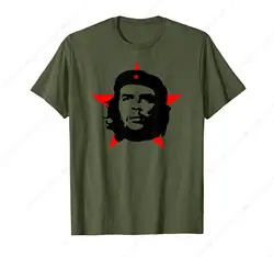 Che guevara-メンズクルーネックコットンTシャツ,半袖Tシャツ,グラフィック,アーミーグリーン,カジュアルなジムトップ,ファッションウェア