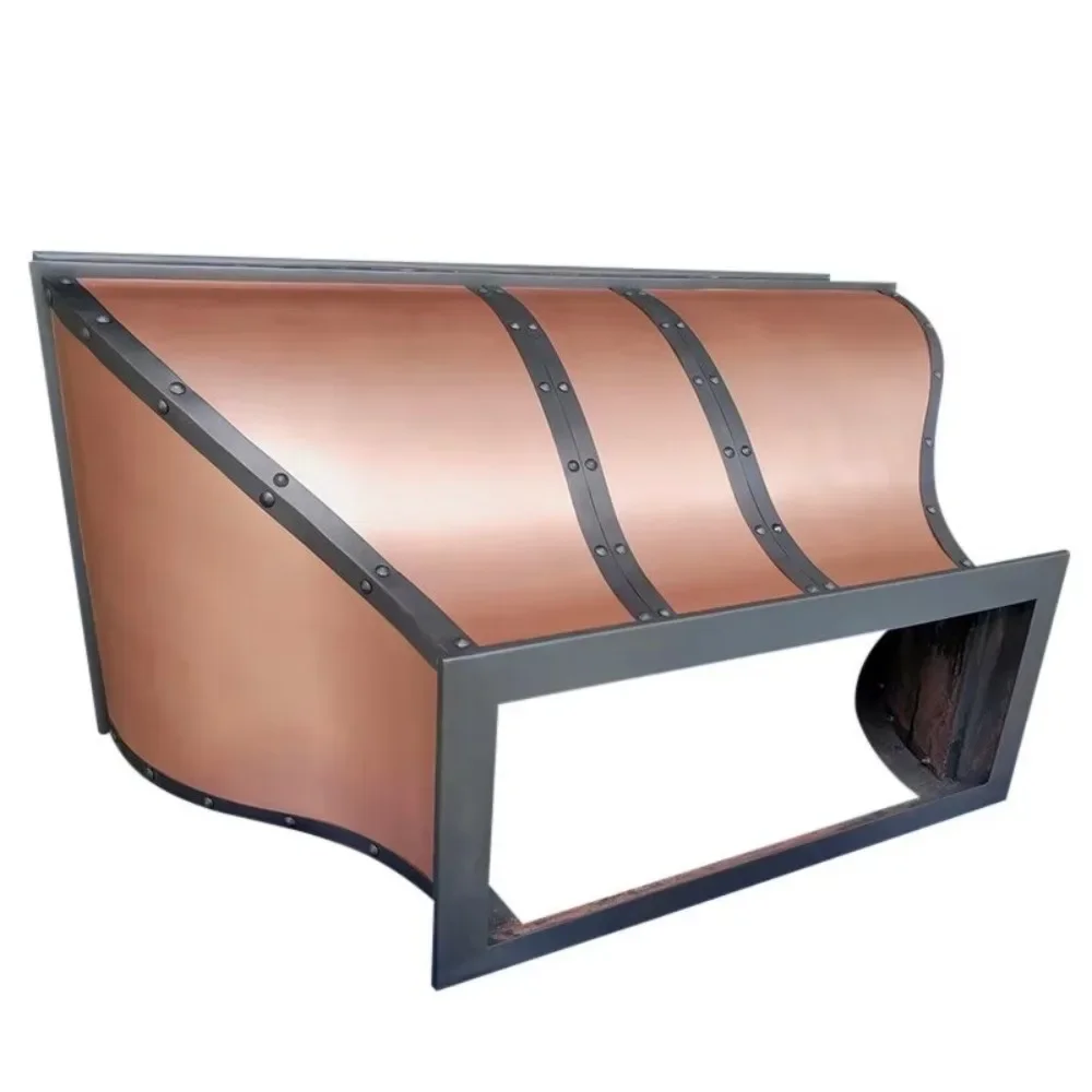 Yang cozinha cobre forno capa feita à mão exaustor de cobre clássico martelado design barroco capa