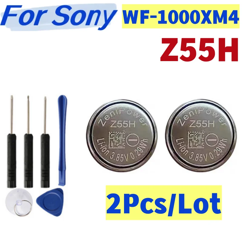 

2pcs/lot New Z55H ZeniPower replacement CP1254 1254 for Sony WF-1000XM4 XM4 Bluetooth Headset Battery 3.85V 75mAh Z55H