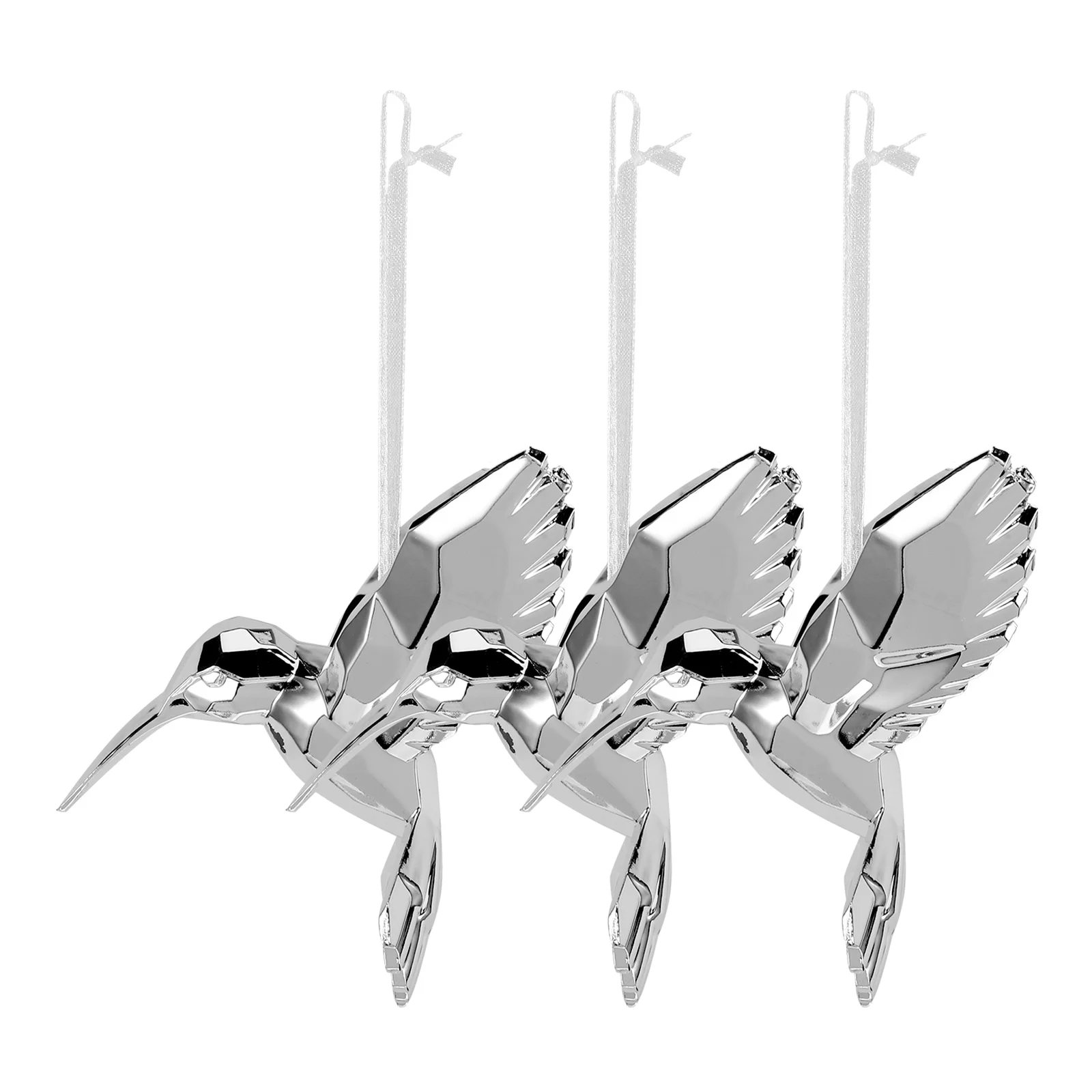 

3 Pcs Acrylic Bird Ornaments Golden Color Decorative Hanging Hummingbird Pendant for Wall Ceiling Light Door