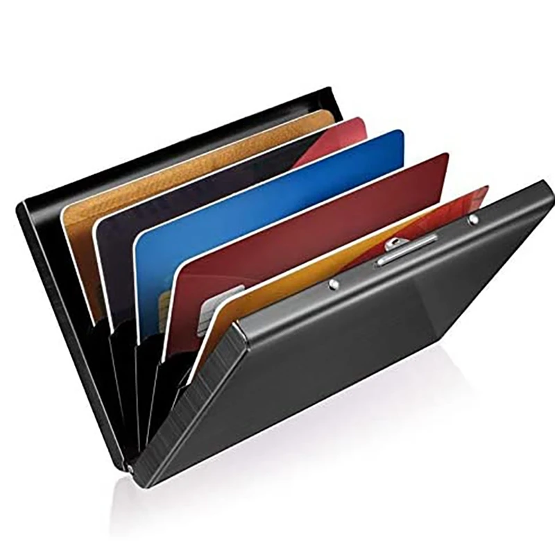 Stainless Steel Credit Card And Business Card Storage Box, Portable Credit Card Storage Box, Metal Shell Protection