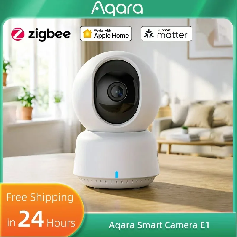 

Умная камера Aqara E1 2K 1296P 3MP 360° ° Веб-камера для домашней безопасности с ИИ-детектором человека, ночным видением и поддержкой Apple HomeKit