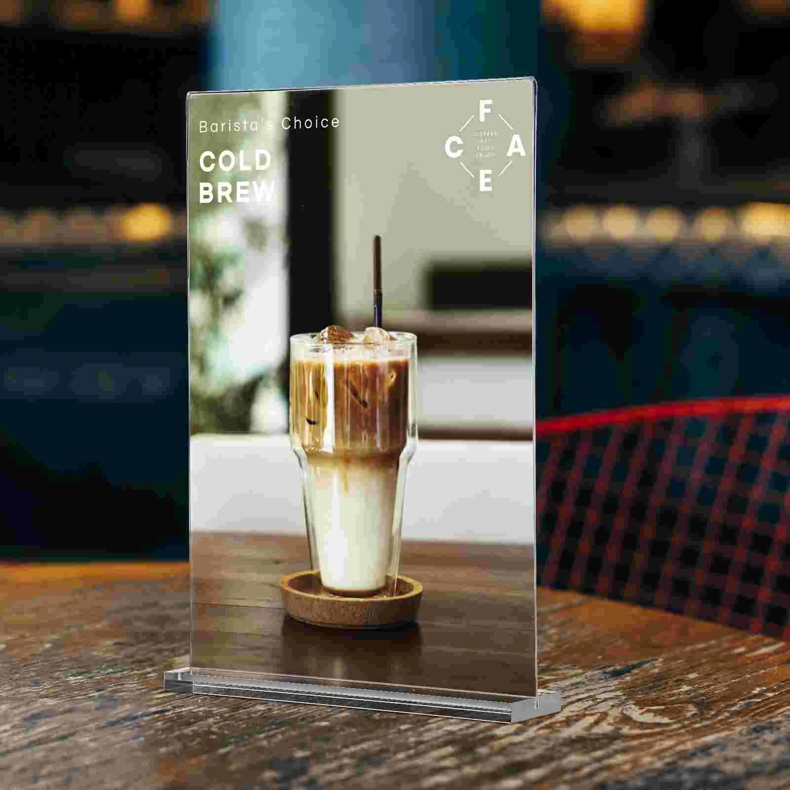 3 Pcs A4 Acrylic Table Card Brochure Display Stands Paper Holder Price Signs Business