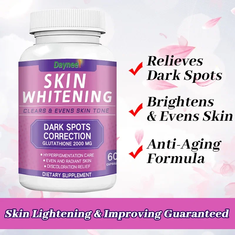 2 bottles of glutathione capsules restore elasticity brighten skin tone enhance resistance beautify the skin