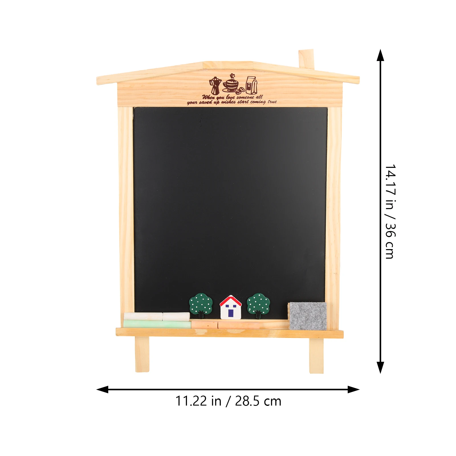 

Wooden Standing Reusable Multi-purpose Chalkboard Sign Small Hanging Decor Note Small Blackboard Hanging Decor Writing