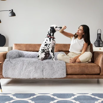 Fluffy Dog Bed Mat Dog Cat Sofa Winter Warm Pet Blanket Sleeping Bed for Dog Portable Dog House Washable Pet Kennel Puppy Pad 4