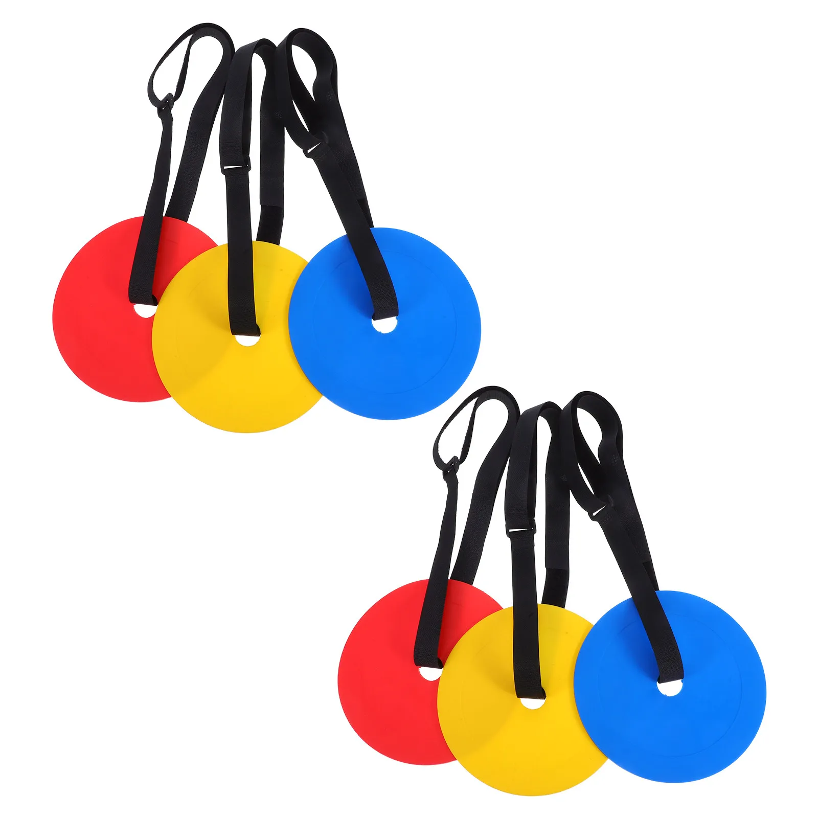 

6pcs Soccer Goal Targets Football Training Target Discs For Soccer Hockey Practice, Hanging Agility Training Equipment, Portable