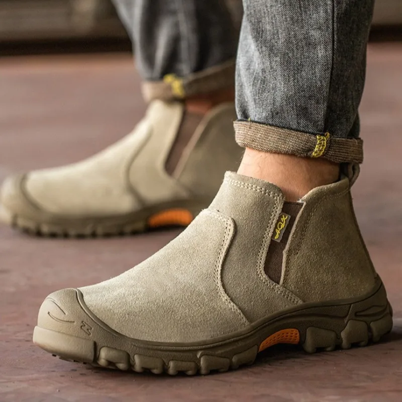 

Shoes for Men Anti-smashing Anti-piercing Safety Breathable Work Boots Men High Quality Light Protective Shoes Zapatillas Hombre