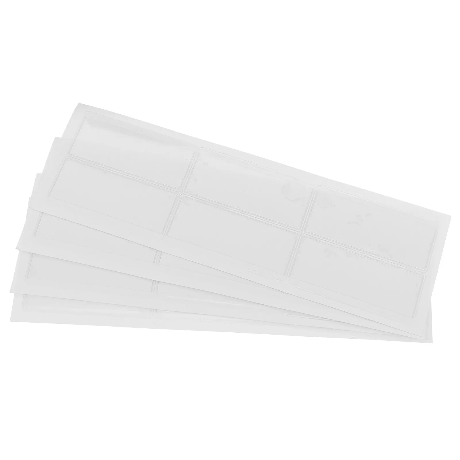 24Pcs Transparent Label Holder Bags Waterproof Self Adhesive Storage Bin Drawer Shelf Label Pockets Adhesive Index Card Pockets