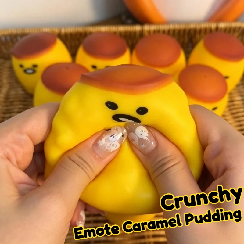 Knuspriges Emote-Karamellpudding-Quetschspielzeug, selbstgemachter DIY-Quetschball, nicht zurückfederndes Stressabbau-Spielzeug als Geschenk