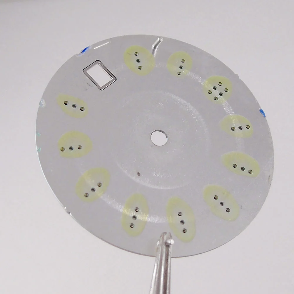 Esfera luminosa para reloj, accesorios de esfera de 29mm, color negro, azul, rosa, rojo, marrón y amarillo, aptos para movimiento NH35A, acabado Sunburst