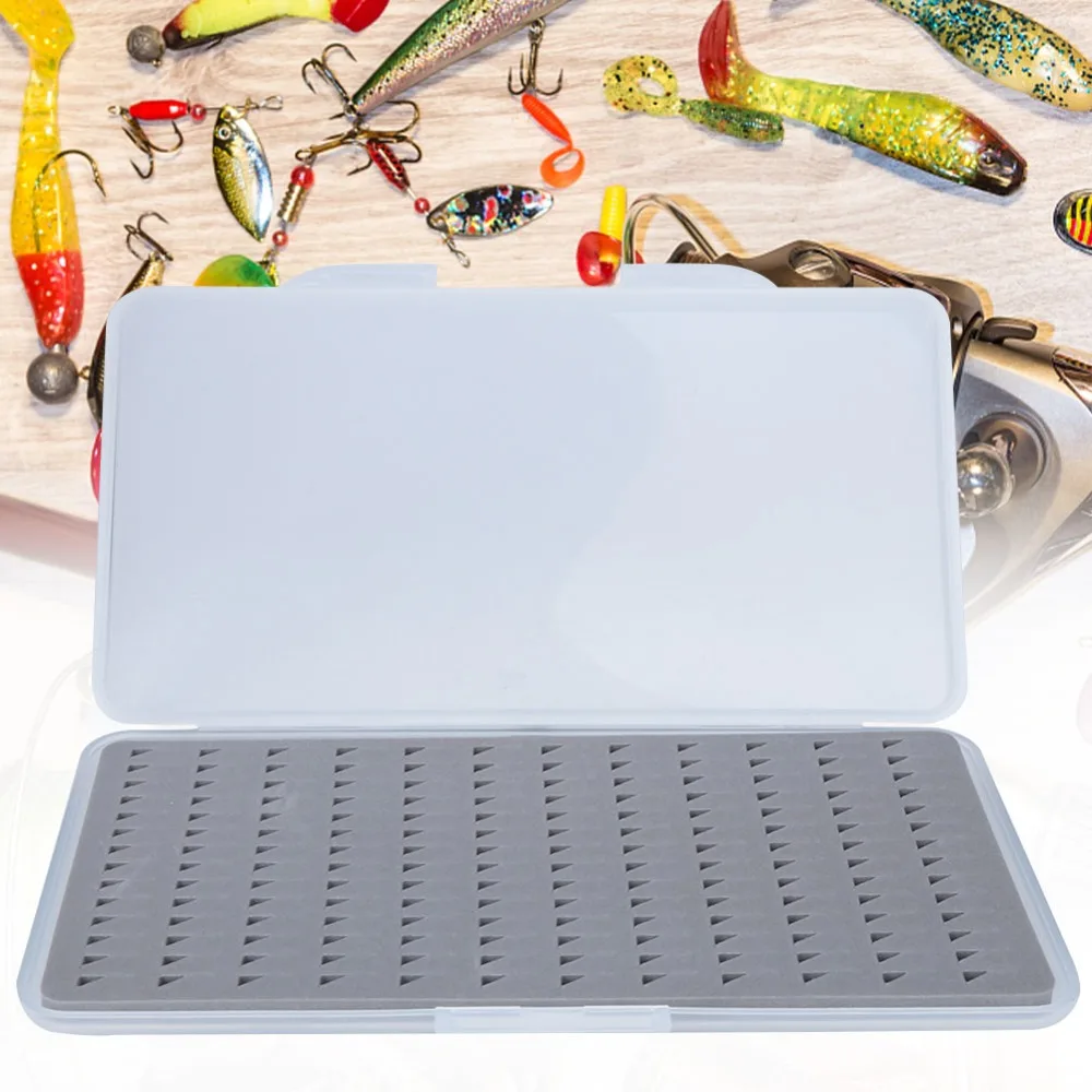 

Durable ABS Fly Fishing Box Lightweight Waterproof Fish Hook Storage Box Clear Lid Fishing Lure Case Fly Fishing