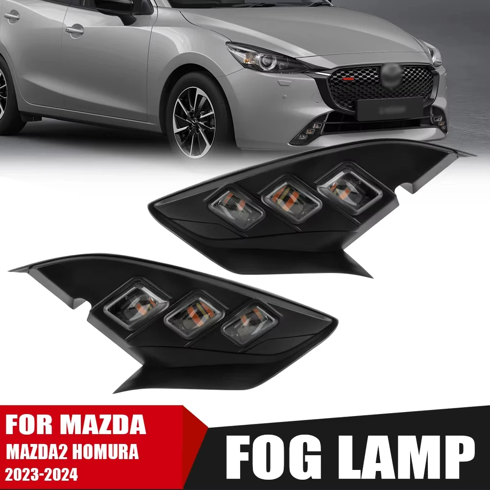 

LED DRL For Mazda 2 Hybrid 2023 2024 Daytime Running Lights Headlights White Yellow Turn Signal Light Wire Harness Car Body Kit