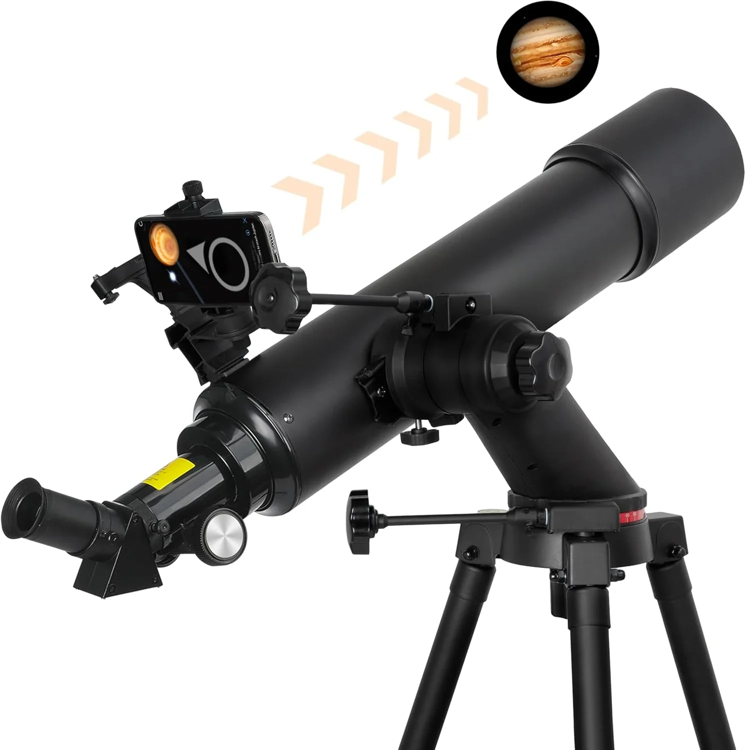 100mm Aperture 600mm FL w/Star-Finding System for iOS/Android, Telescope for adults high powered