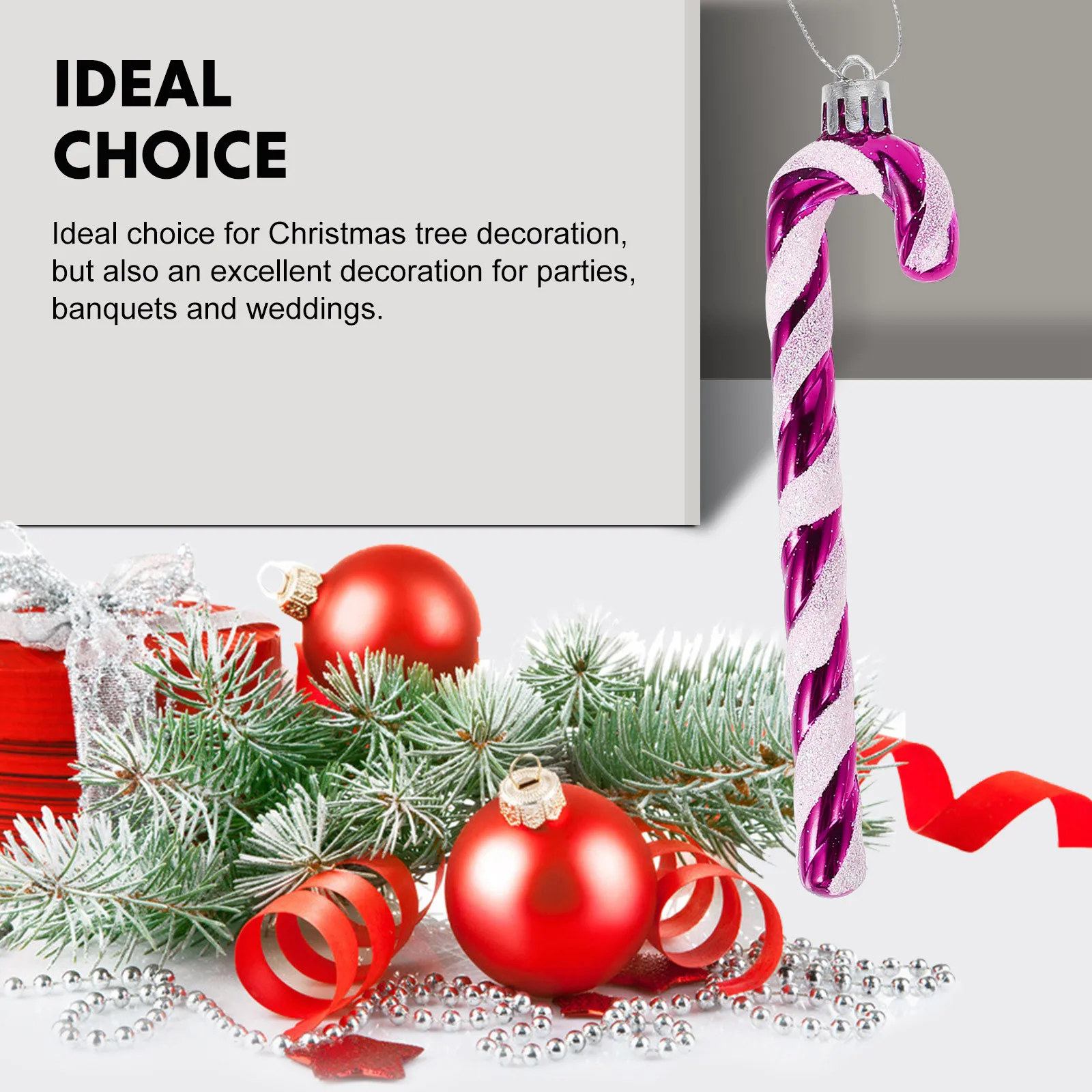 

18Pcs Christmas Crutch Hanging Pendant Tree Decoration Candy Ornaments Festive Party Decor Christmas Holiday Home Decoration