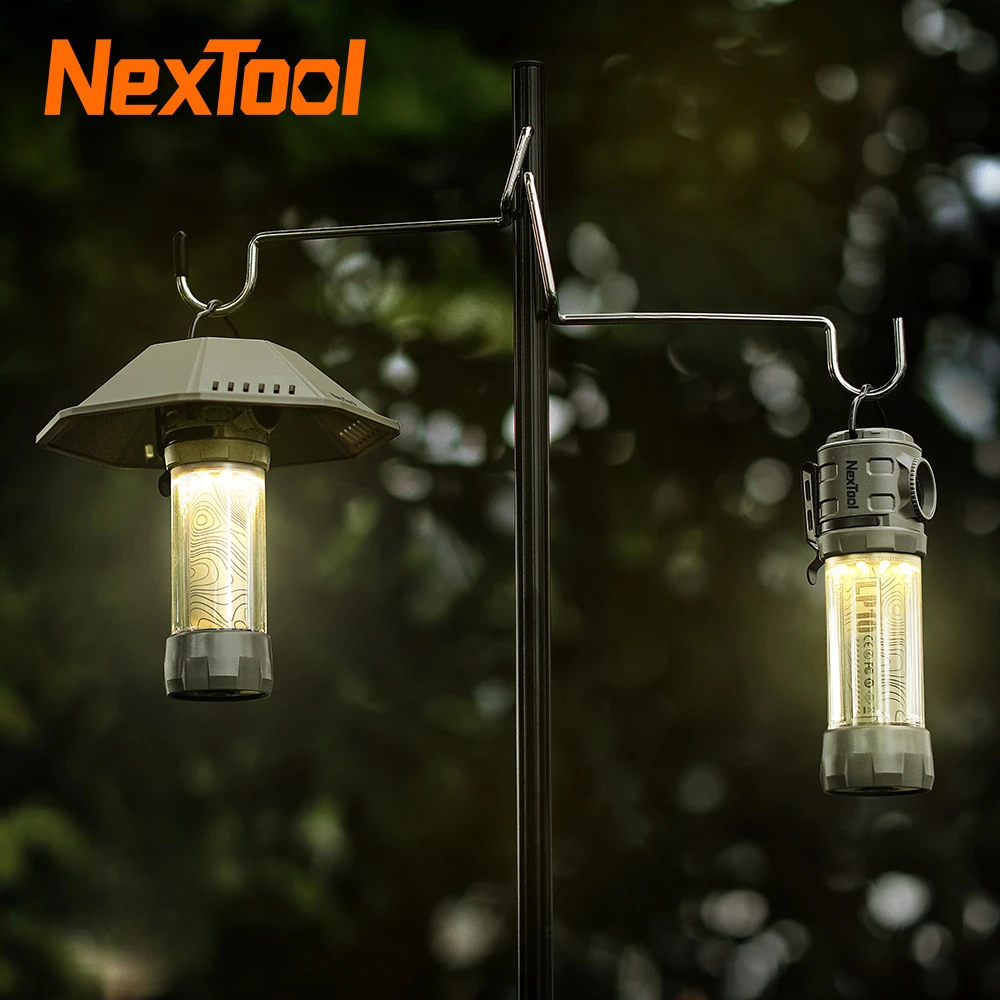 

NexTool Camping Lantern 9.49Wh Tents Lamp 2600mah Type-C Rechargeable Portable Camping Lights Outdoor Hiking Night Hanging Lamp