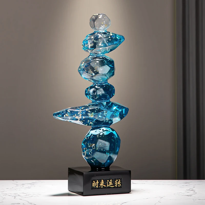 ديكور المنزل تمثال الوقت لتشغيل الديكور الراتنج غرفة المعيشة خزانة مشروبات تلفزيون خزانة مكتب سطح المكتب ديكورات مخصصة #2