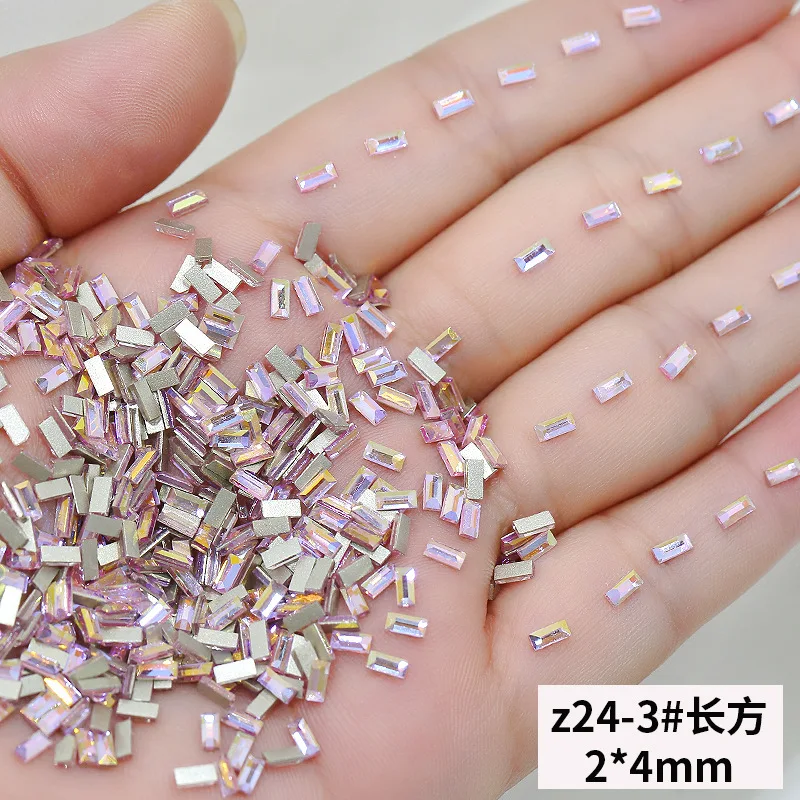 50PCS Sparkle Mini Cognac Pink Flatback Diamonds Star Marquise Love Glass Nail Art Rhinestones Decorations Manicure Ornaments image 3