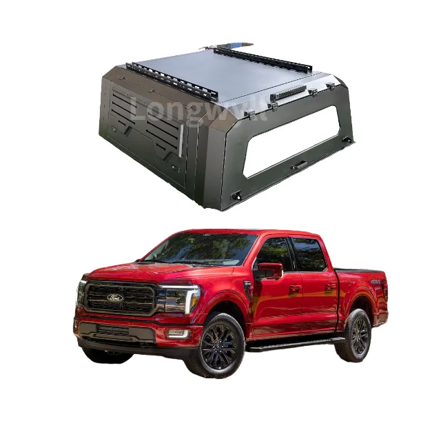 

High-quality Truck Cap for F-150 Lockable Cargo Canopy with Roof Racks Smartcap