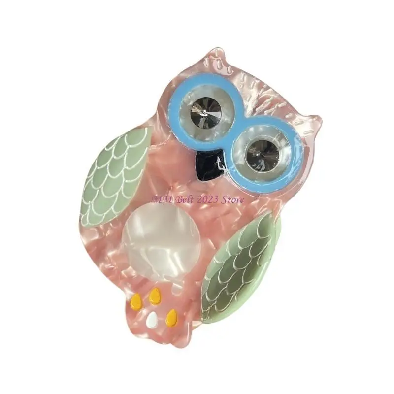49Me Acetat Säure Eulen Haarklaue für Mädchen Cartoon Tierkrallen Clip Clip Haarstyling Clip Elegante Haarklemme für Kinder