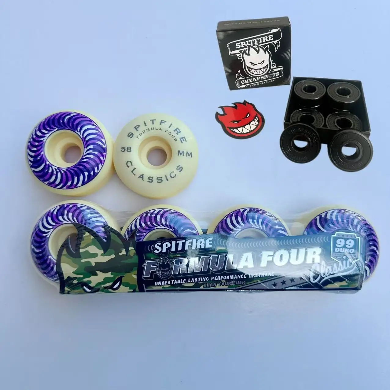 Original Spitfire Skateboard Wheels 52mm 101 Duro 53mm 54mm 56mm 99 Duro 80 HD Skateboard Wheel for Skateboard MAVEN Bearing