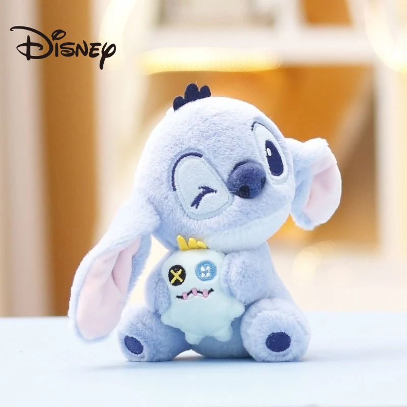 ديزني غرزة أفخم دمية قلادة Kawaii الكرتون أنيمي التطريز الاكسسوارات حقيبة معلقة اكسسوارات المفاتيح الرجال والنساء هدية