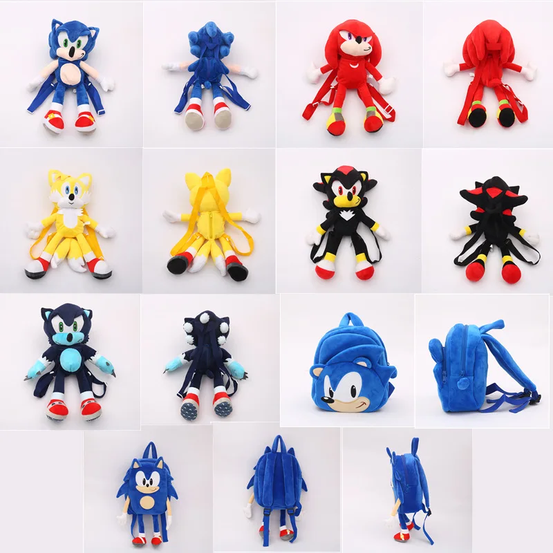 

Новый аниме плюшевый игрушечный рюкзак Super Sonic Mouse Hedgehog Sonic Boy Nak плюшевый игрушечный рюкзак детский подарок на день рождения