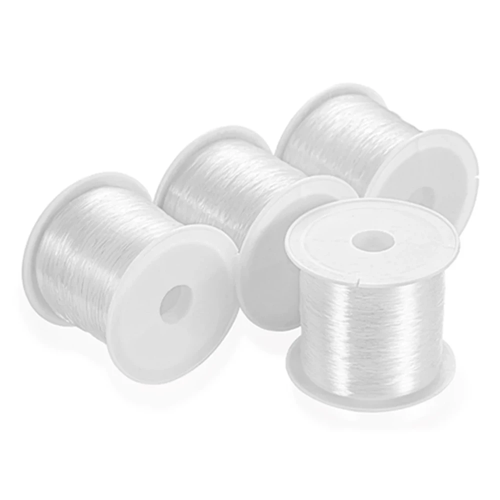 1Roll/pack 8-90m 0.2-0.8mm Fishing Line Non-elastic Clear Crystal Beading String Thread Cord For DIY Jewelry Making Accessories