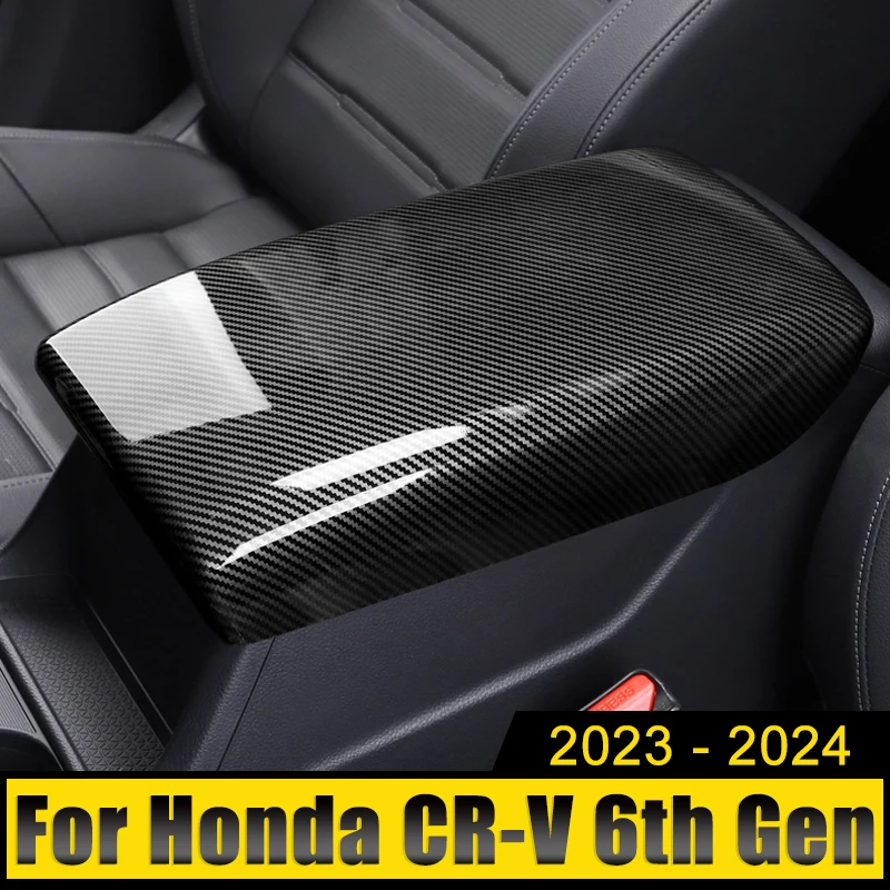 

For Honda CR-V CRV 6th Gen 2023 2024 2025 Hybrid ABS Car Center Console Seat Armrest Box Cover Central Arm Rest Panel Trim Case