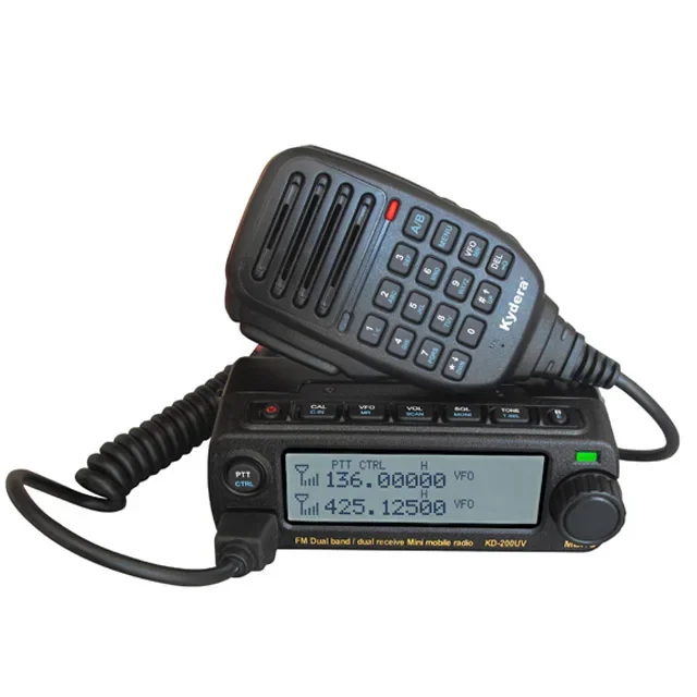 Transceptor de radioaficionado móvil Vhf uhf, radio dúplex completa montada en vehículo portátil de 20W