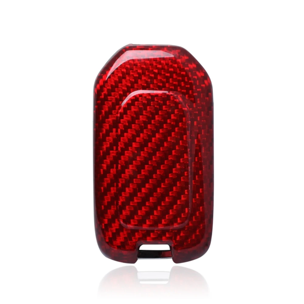 For Honda Accord CR-V Civic Smart Key Case Cover Shell BTD Red Carbon Fiber