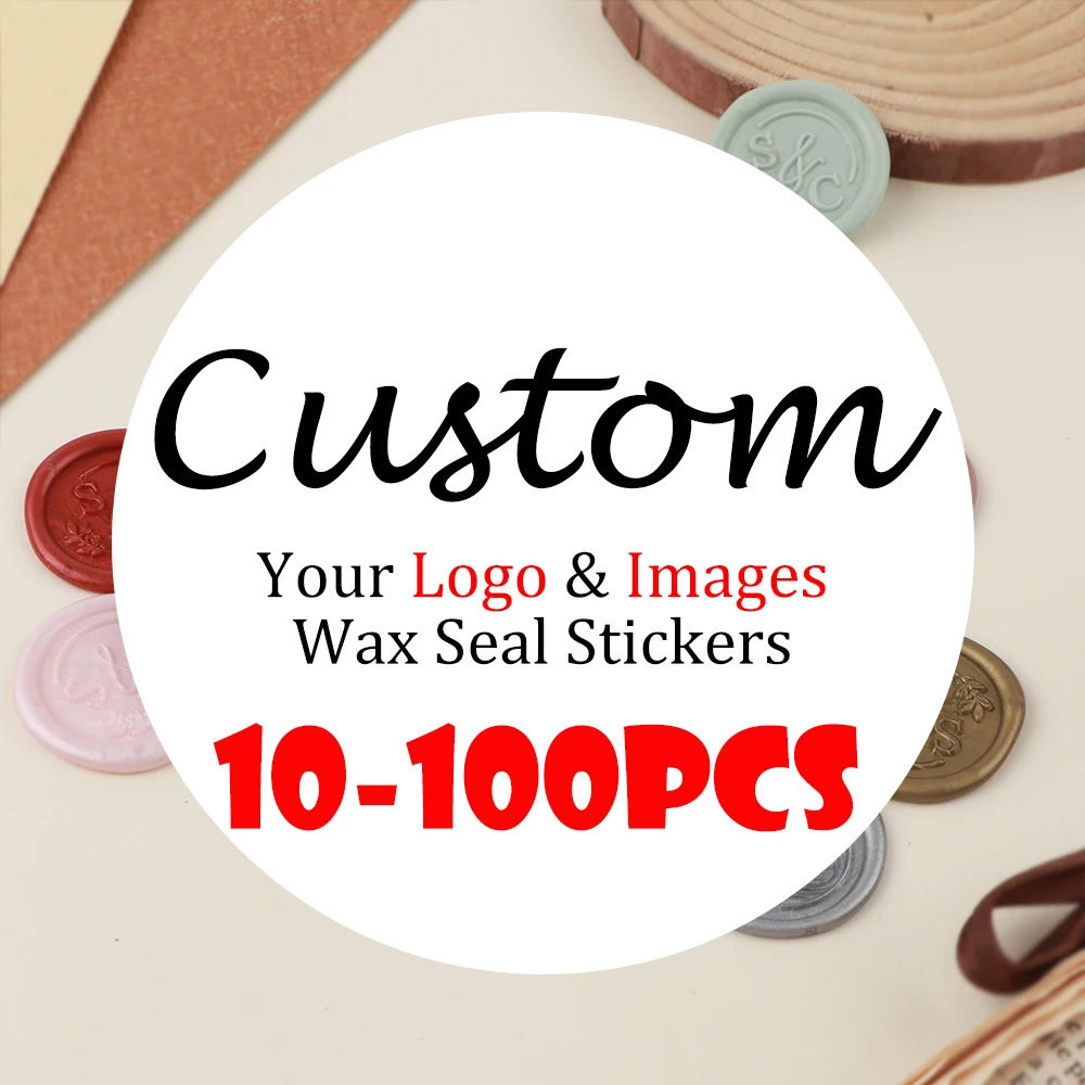 

10-100Pcs 101 Colors Custom Wax Seal Stickers Personalized Initial Letter Self-Adhesive Stickers for Diy Envelope Wedding Card