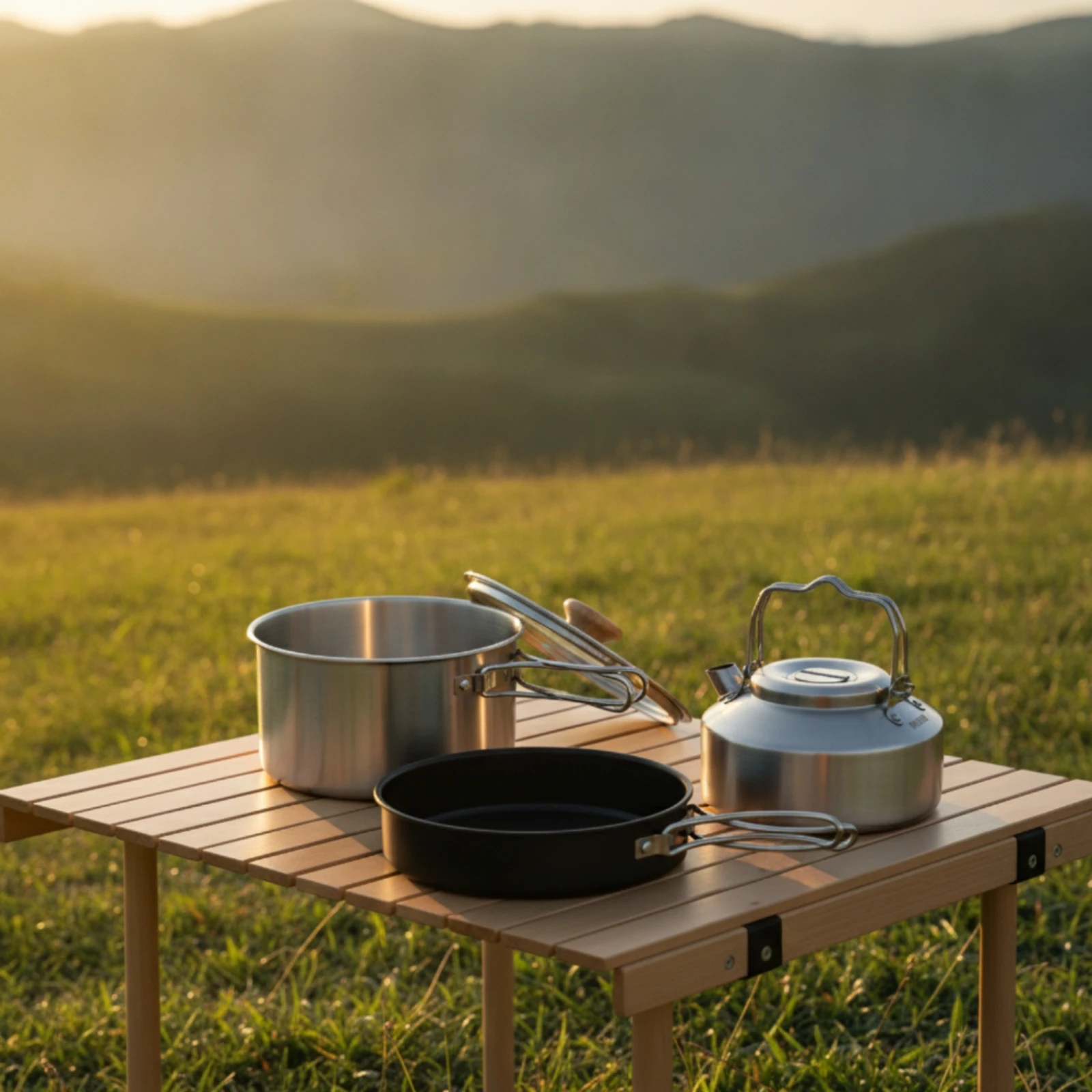 3-teiliges Kochgeschirr-Set, a – Camping Cooking Set Non Stick Bewertung und Preis