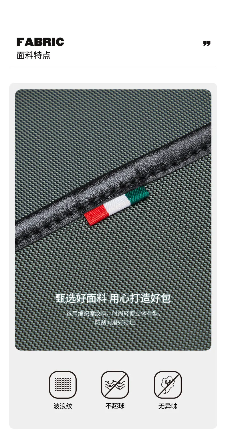 Men's Business Briefcase Wear-Resistant Laptop Notebook Computer Bag Document Handbag for Office Commuting Travel