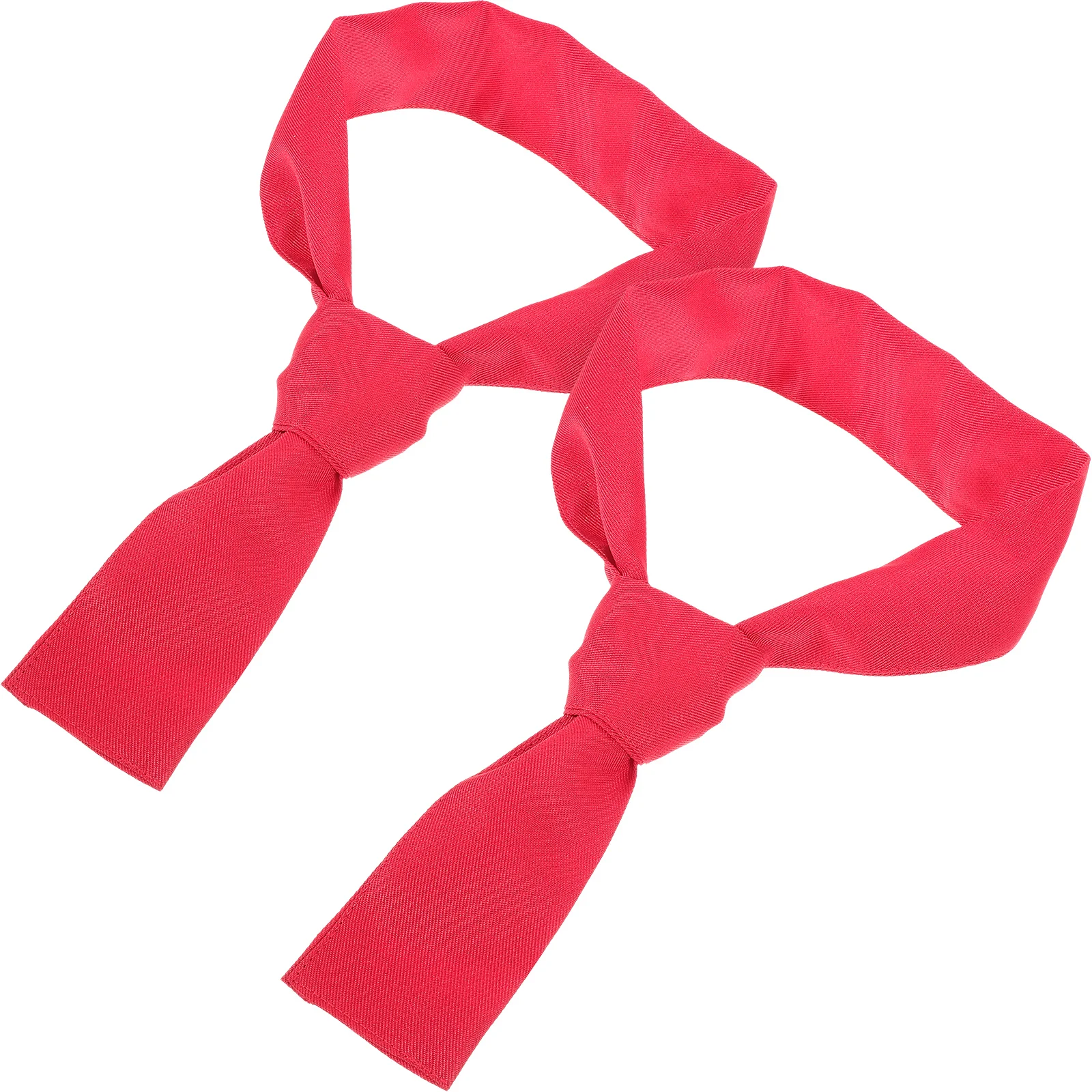 2 Pcs Chef Bow Tie Work Uniform Accessories Washable Comfortable Neckerchief Red Moisture Absorption Reusable Baker