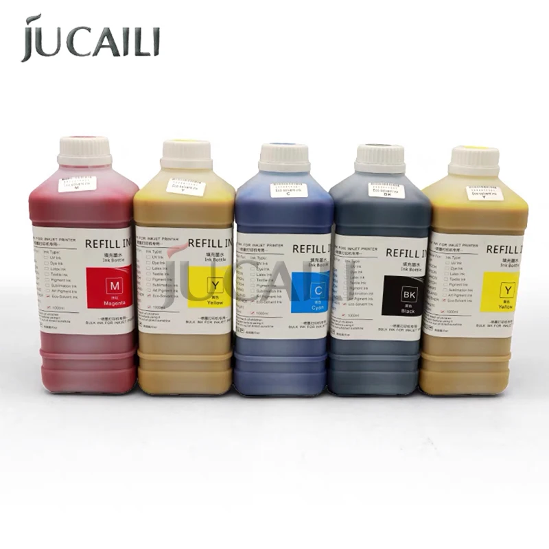 Imagem -05 - Jucaili 1000ml Tinta Eco Solvente para X600 Tx800 Pirnthead Dx5 Dx7 Eco Tinta Solvente para Epson 4720...