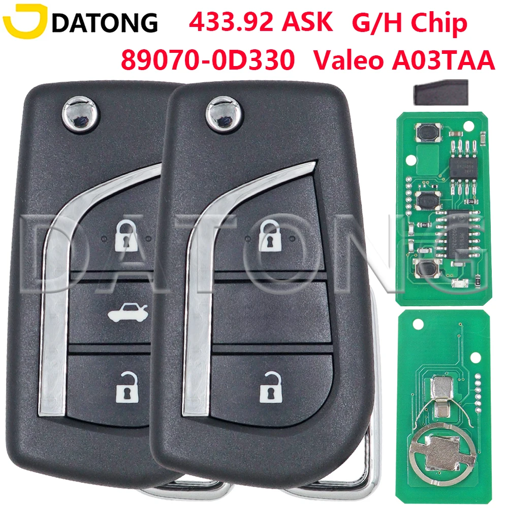 

DT A03TAA 4D72 G/8A H чип автомобильный дистанционный ключ для Toyota Aygo британский Yaris Auris Corolla Avensis Verso Peugeot 108 Citroen C1