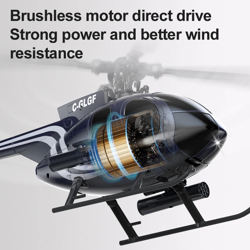 K300 2.4G RC Helicopter Scale Plane Bird Model Brushless 6-Axis Gyro Optical Flow Positioning 6CH 360º Roll for Beginners Gifts
