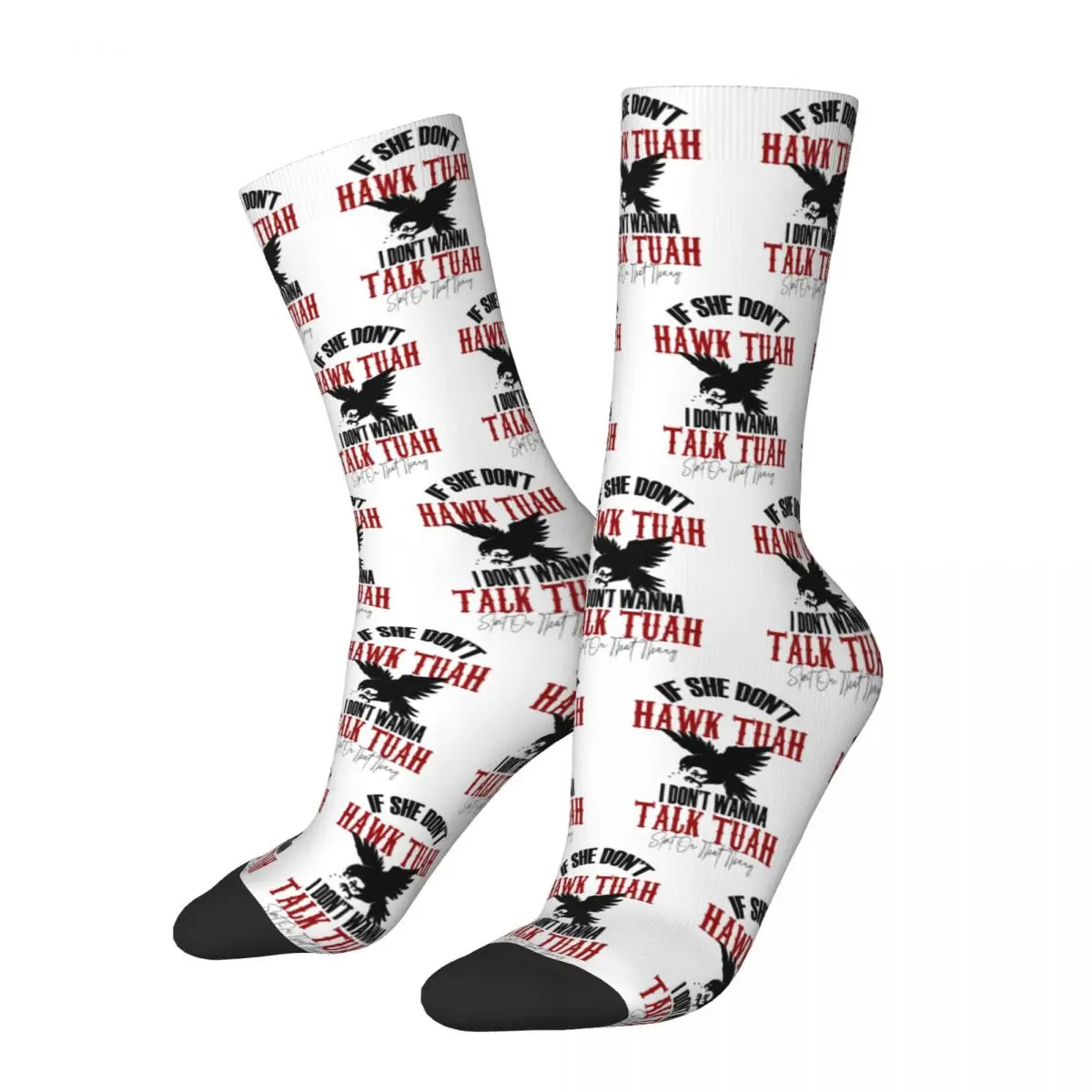 

Hawk Tuah Spit On That Thang Socks Men's Women's Funny Eagle Meme Socks Spring Summer Autumn Winter Middle Tube Socks Gift