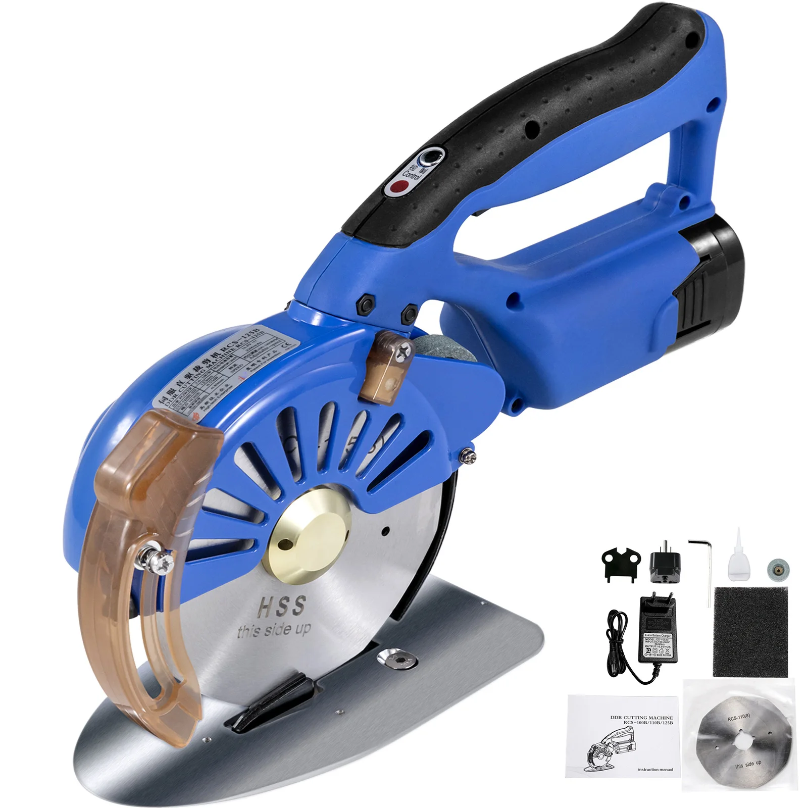 VEVOR 100-125MM Circular Saw Rotary Cutter Profesional for Cutting Fabric Cotton Leather Crafts Wireless Diy Tools for Patchwork