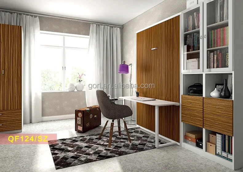 A Hot saleSpace Saver QF124/SZ automatic folding table wall bed