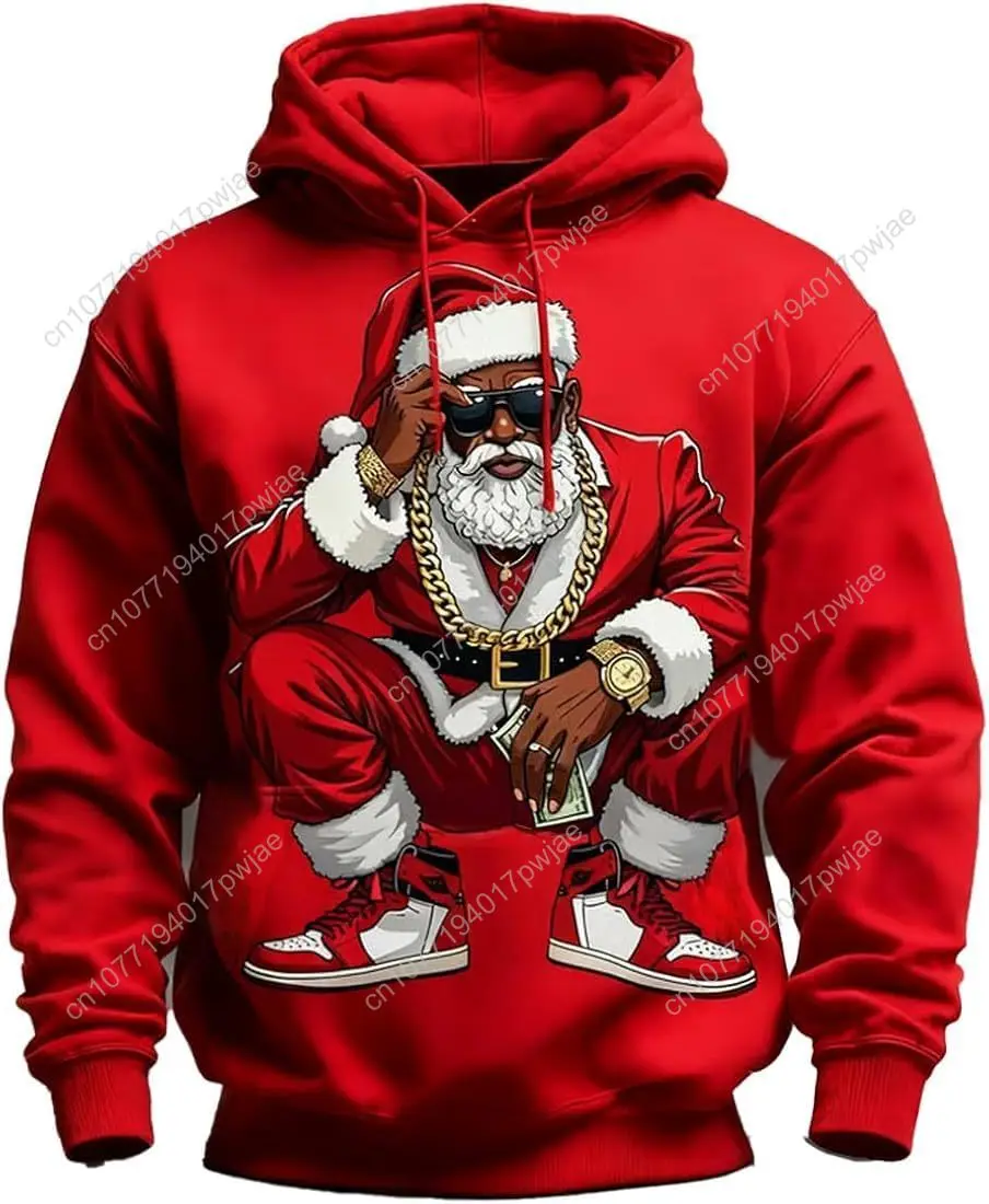 

Men's Funny Vintage African American Black Santa Claus Christmas Sweatshirt