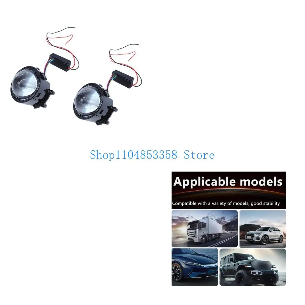 

652F Pack Of 2 Dynamic Devil Eye LED Headlights 12V Automotive Projector Lights