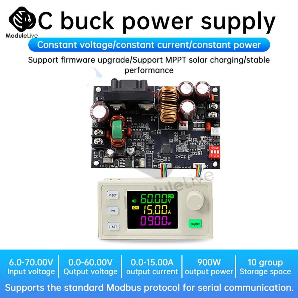 XY6015LV CNC Adjustable DC Voltage Regulator Adjustable Buck Power Supply Constant Voltage Constant Current 15A/900W Buck Module