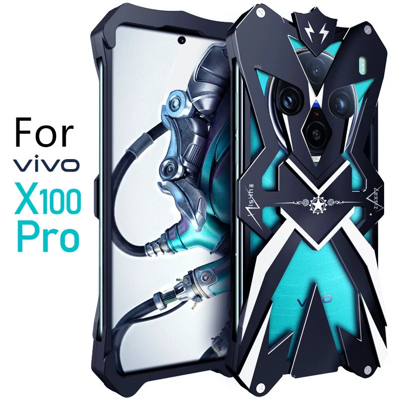 For Vivo X100 Ultra Original ZIMON Shockproof Heavy Duty Armor Metal Aluminum Phone Case For Vivo X100 Ultra X100s Pro Case